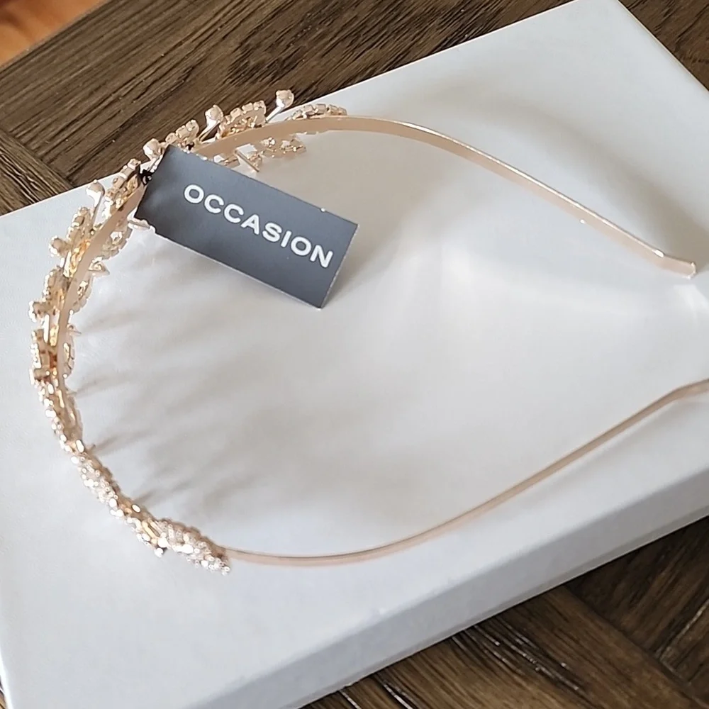 Occasion Rose Gold Headband With Crystals New With Tags